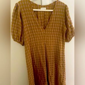 Knee length plaid dress